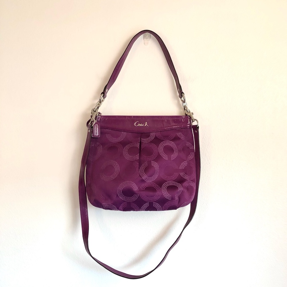 Coach Ashley Dotted Op Hippie Crossbody Bag | Berry Purple